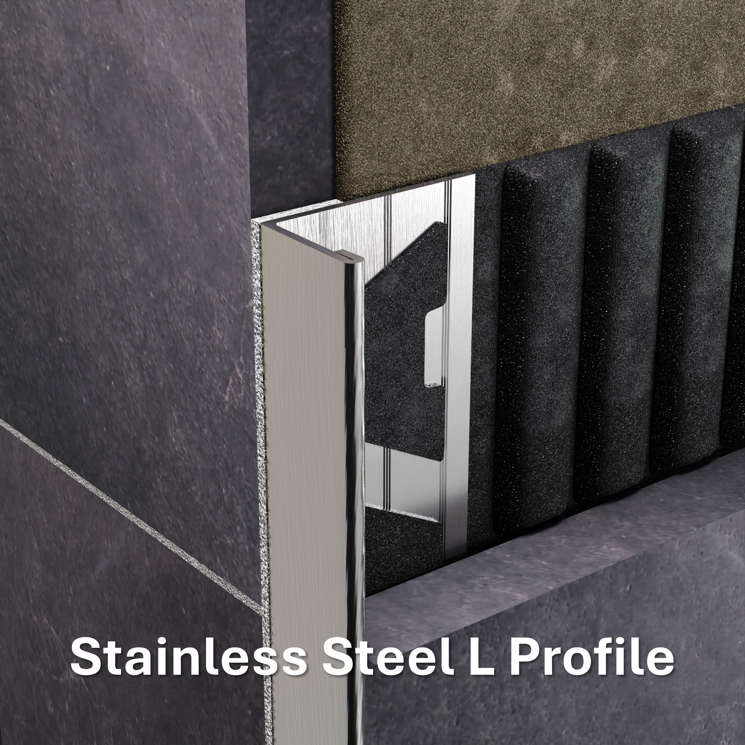 Brushed Stainless Angle Brushed Stainless Angle